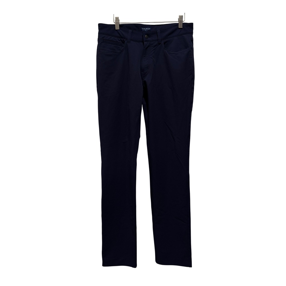 Peter Millar Crown Crafted Navy Blue Golf Pants Mens 32x34 Straight Leg Stretch